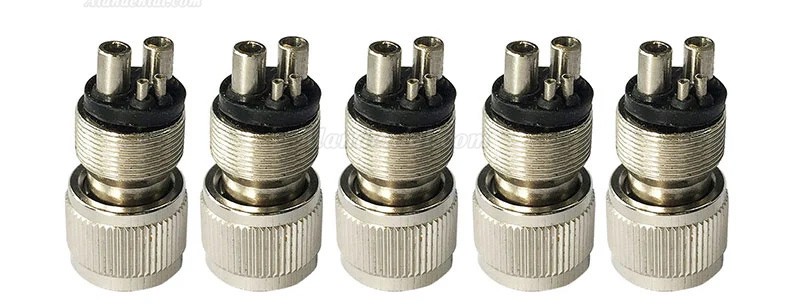 5Pcs Dental High Speed Handpiece 4 Holes to 2 Holes Converter